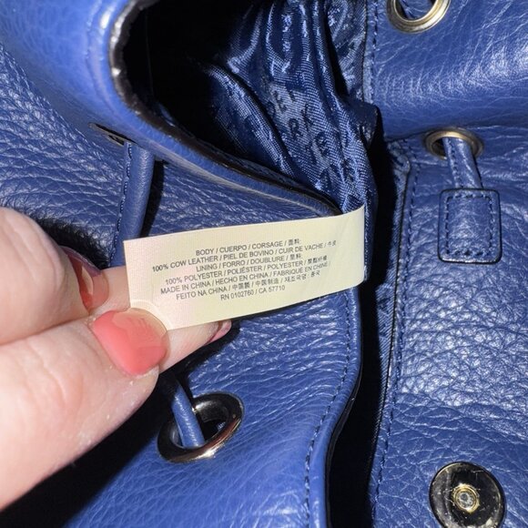 Kate Spade Pebbled Leather Backpack Purse Mulberry Street Small Breezy Blue - Picture 7 of 8